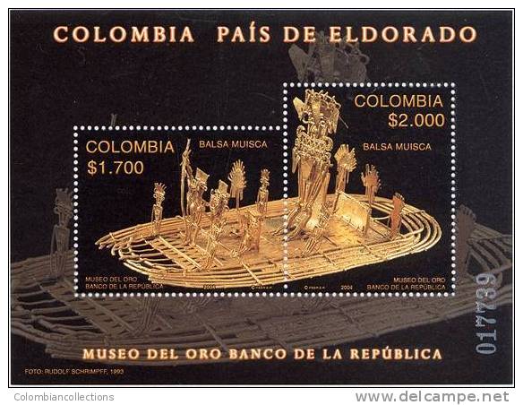 Lote 31e, Colombia, 2004, Balsa Muisca, HF, Indian Art SS - Colombia
