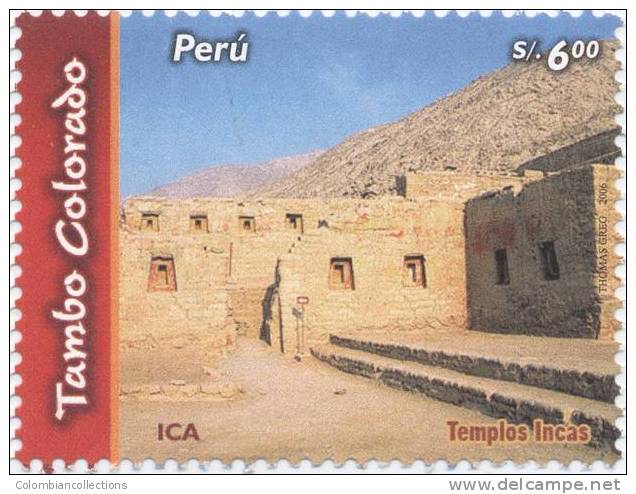 Lote P2006-4, Peru, 2006, Sello, Stamp, 3 V, Templos Incas, Indian Monuments, Indigenous Themes - Peru