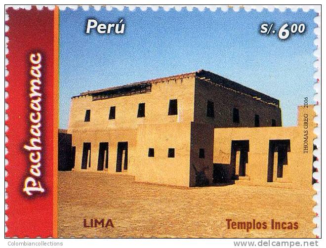 Lote P2006-4, Peru, 2006, Sello, Stamp, 3 V, Templos Incas, Indian Monuments, Indigenous Themes - Peru