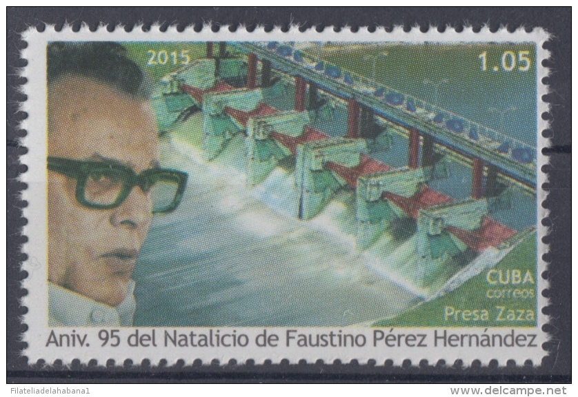 2015.5 CUBA 2015. MNH. 95 ANIV NATALICIO DE FAUSTINO PEREZ. MEDICINA. MEDICINE. - Used Stamps
