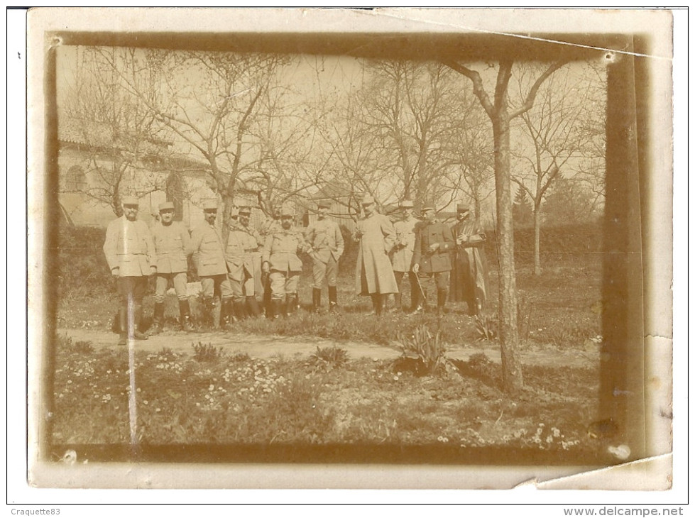 MILITAIRES GRADES    PHOTO SEPIA ANIMEE  12X9CM - Guerre, Militaire