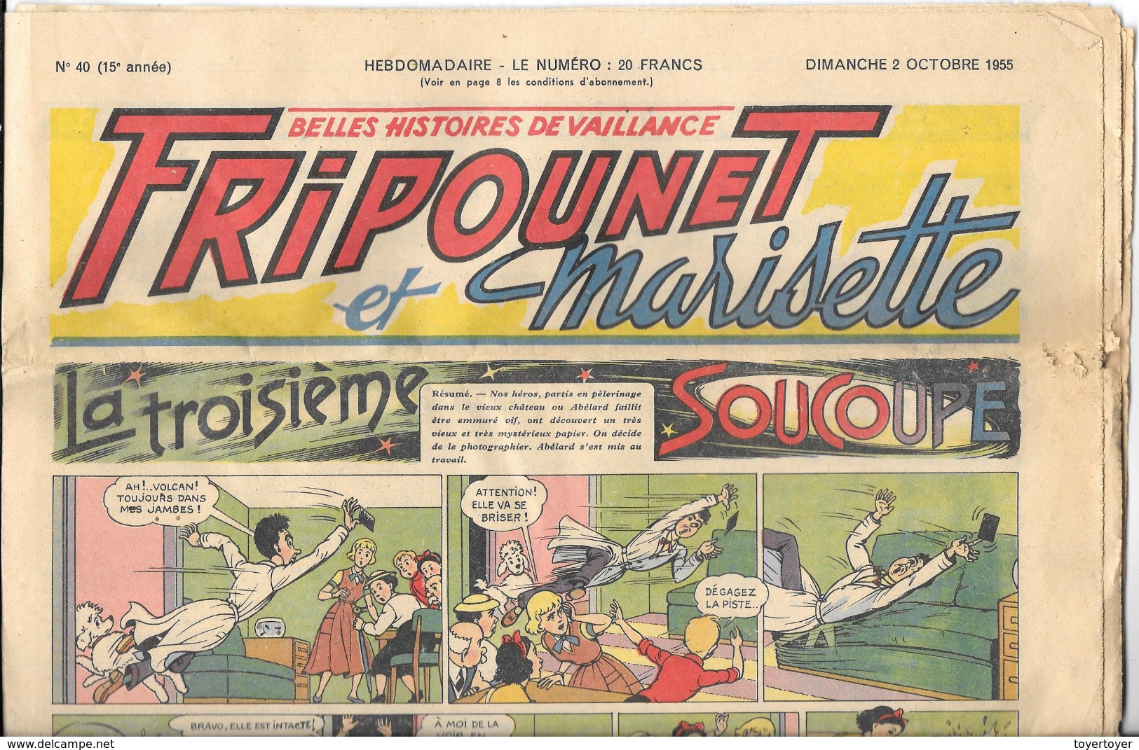 D 147  Revue Jeunesse Fripounet Et Marisette Du 2 Octobre 1955 - Fripounet