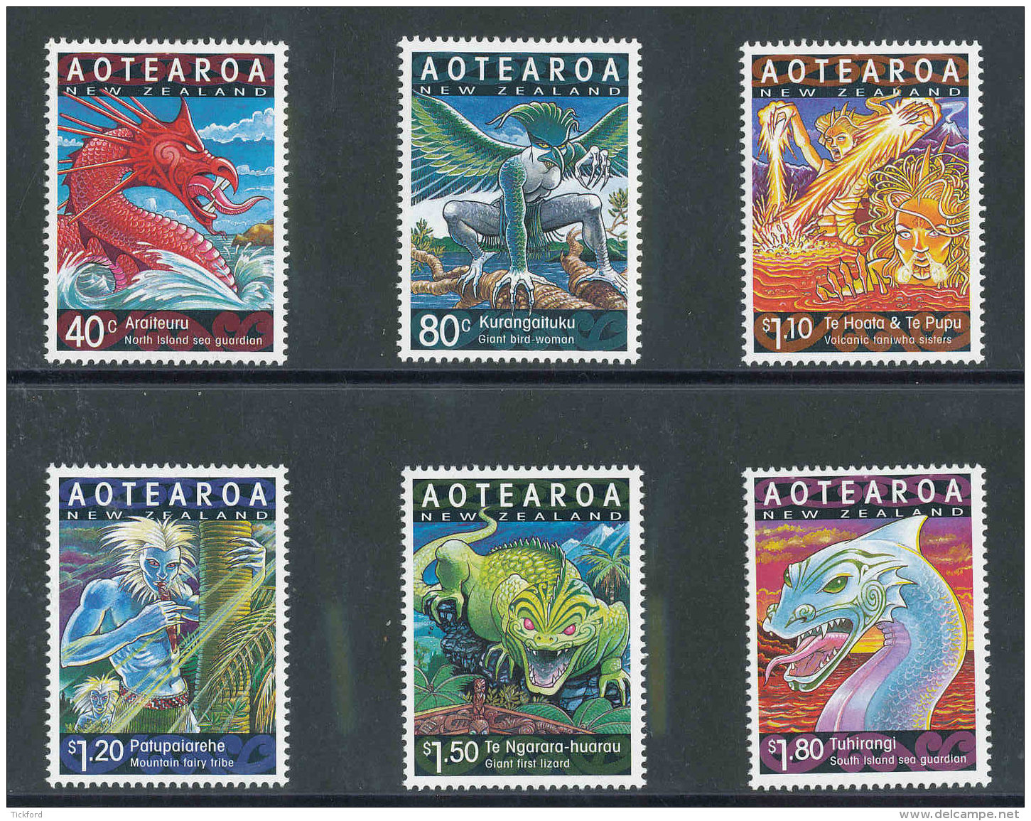 NOUVELLE-ZELANDE - 2000 - YT 1742/1747 NEUFS** LUXE MNH - Série Complète 6 Valeurs - Année Lunaire Chinoise Du Dragon - Unused Stamps