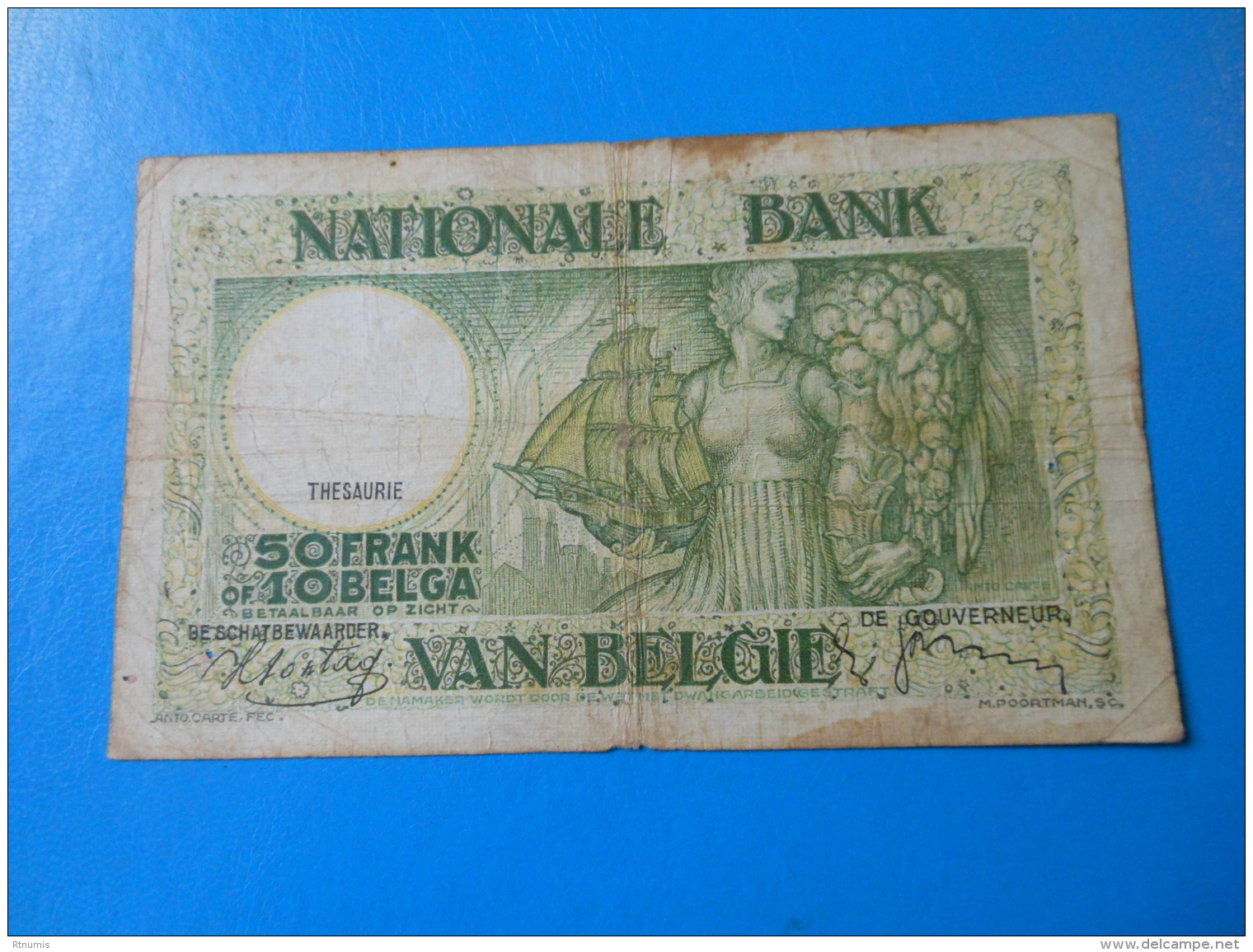 Belgique Belgium 50 Francs 1938 P.106 - 50 Francos-10 Belgas