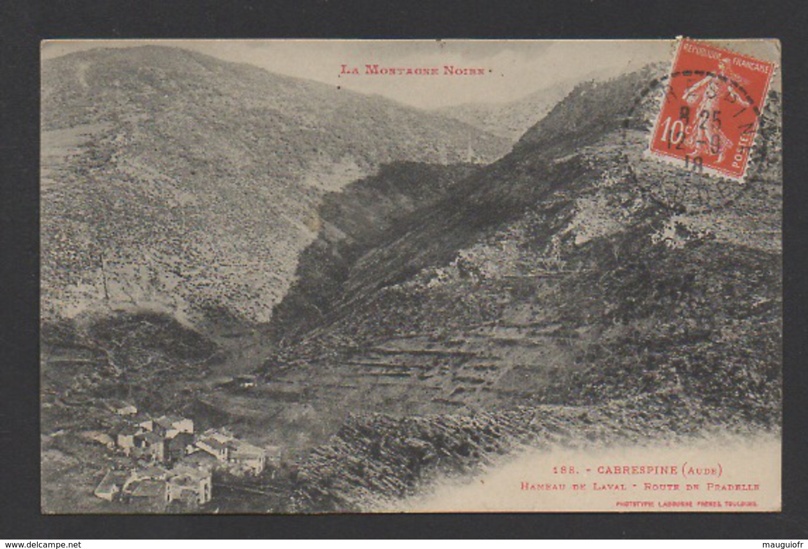 DD / 11 AUDE / CABRESPINE / HAMEAU DE LAVAL - ROUTE DE PRADELLE / CIRCULÉE EN 1918 - Altri & Non Classificati