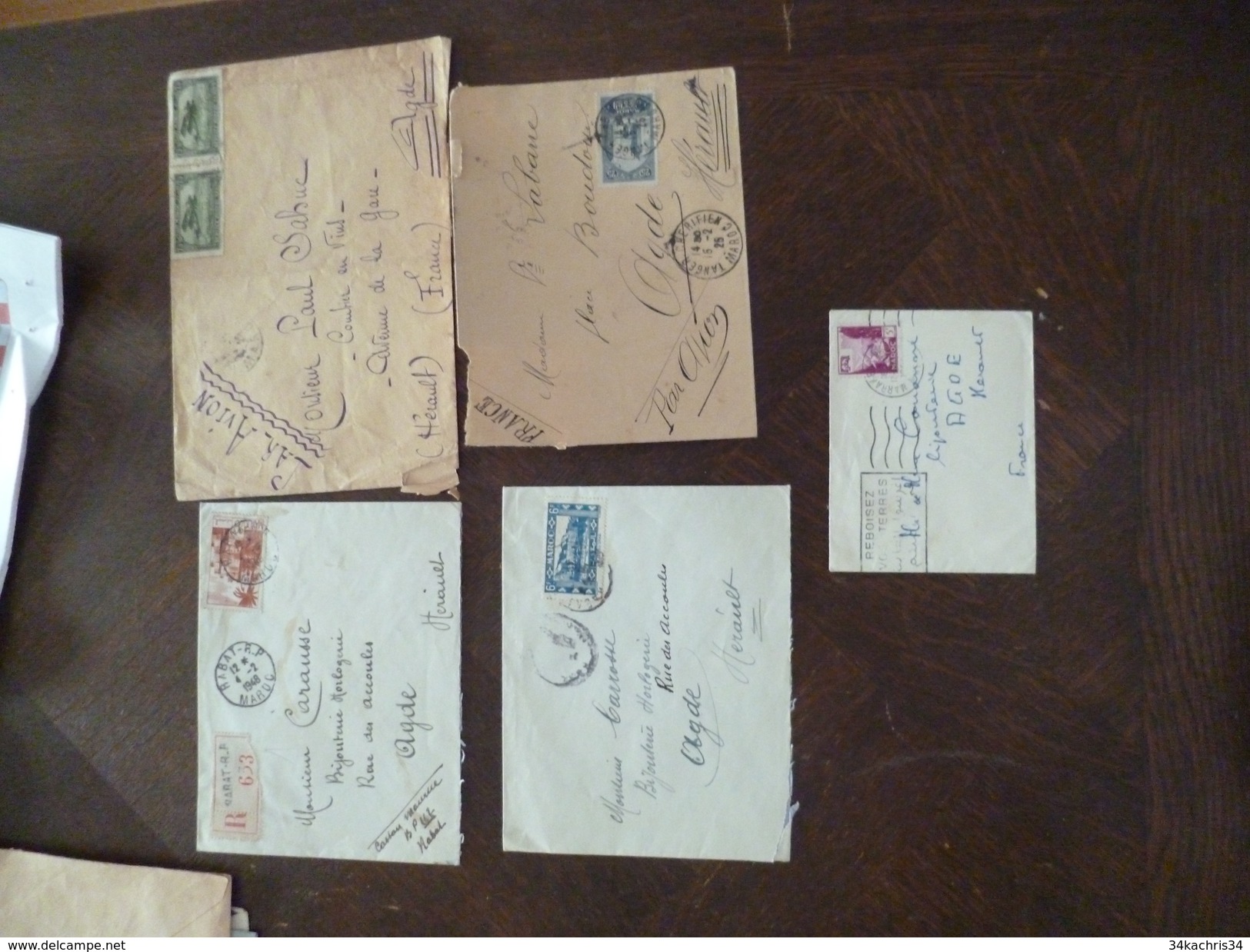 Lot 9 Lettres Maroc Colonie Française Dont Recommandé, Aviation, Oblitérations,... - Covers & Documents