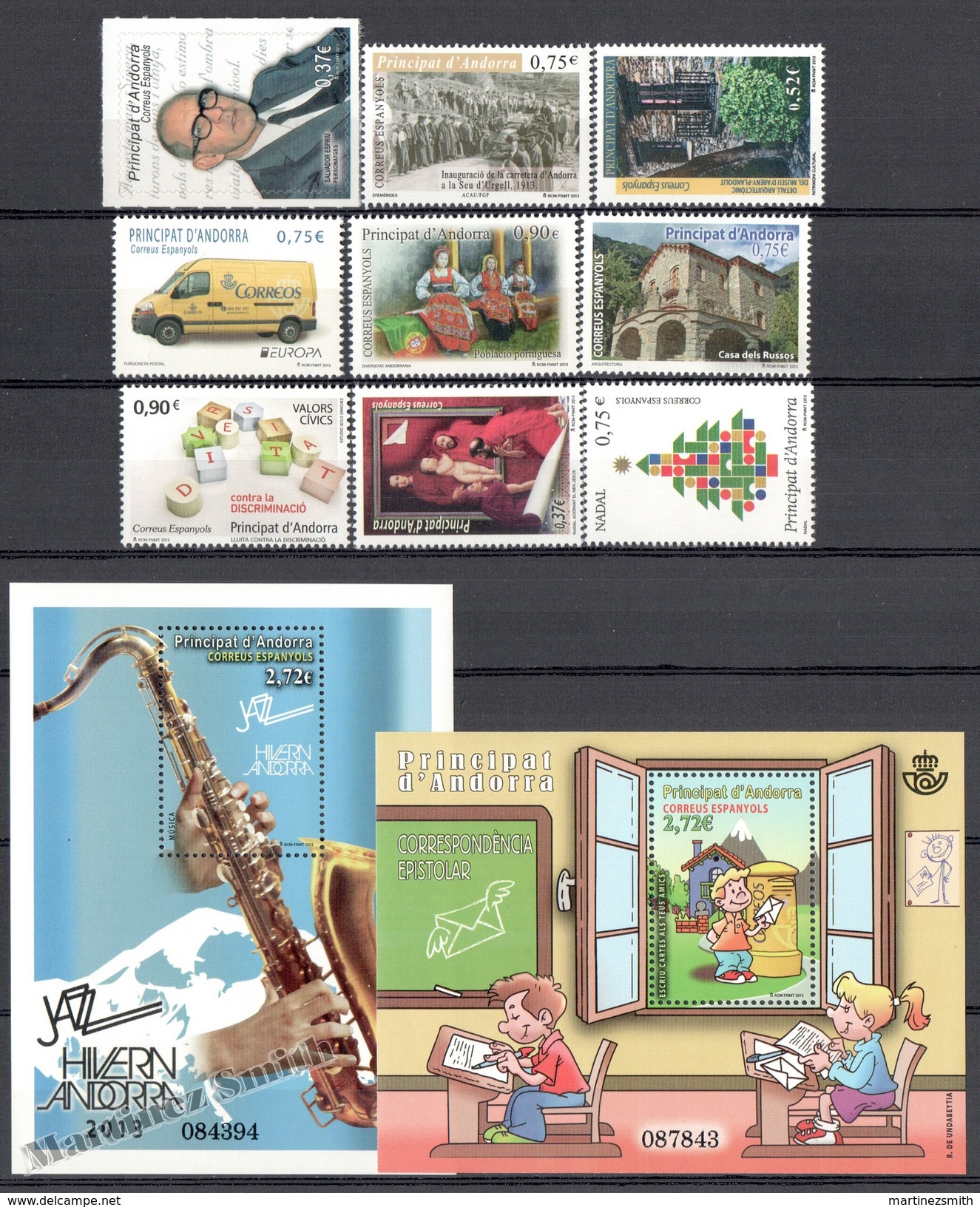 Spanish Andorra - Andorra Española 2013 - Complete Year - MNH - Unused Stamps