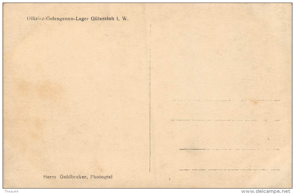 ¤¤   -  Allemagne  -   Carte-Photo Militaire  -  GÜTERSLOH  -  Camp De Prisonniers Pendant La Guerre 1914-18  -  ¤¤ - Guetersloh