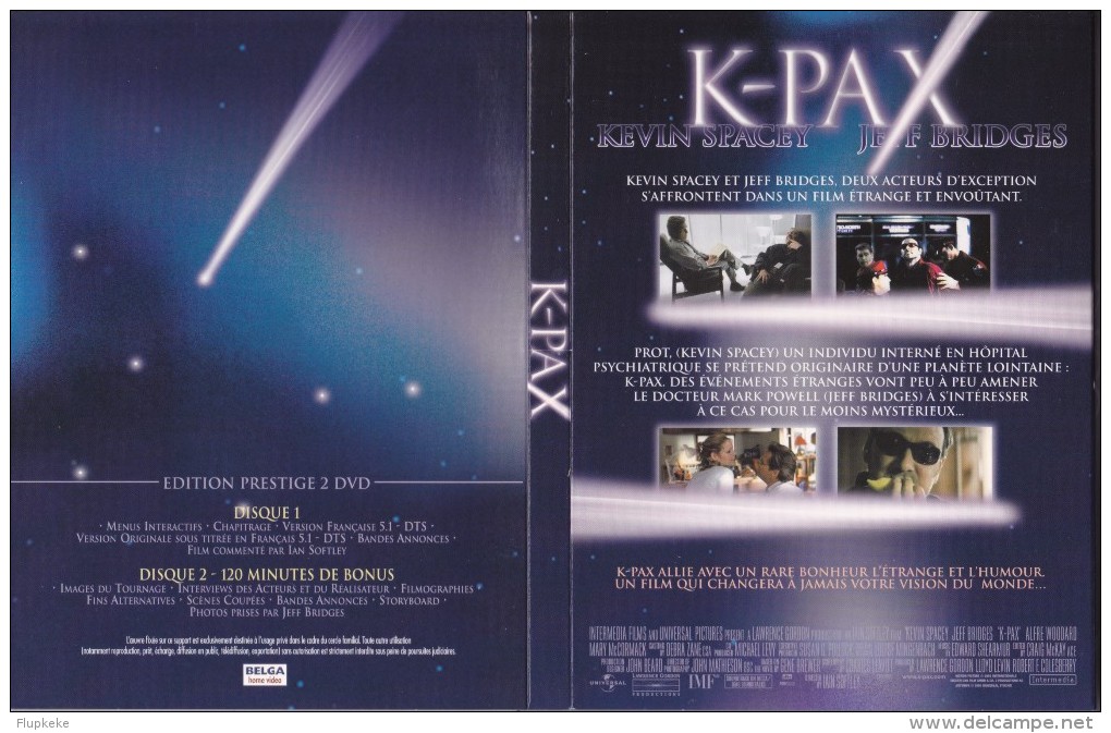 Dvd Zone 2 K-Pax L'Homme Qui Vient De Loin Édition Prestige 2 Disques Belga Home Video Dts - Sciences-Fictions Et Fantaisie