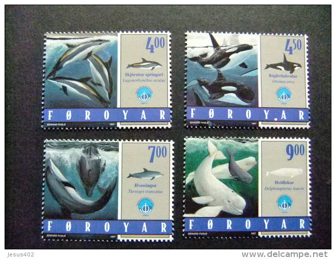 FÉROÉ FOROYAR 1998 FAUNA MARINA Yvert Nº 330 / 333 ** MNH - Féroé (Iles)