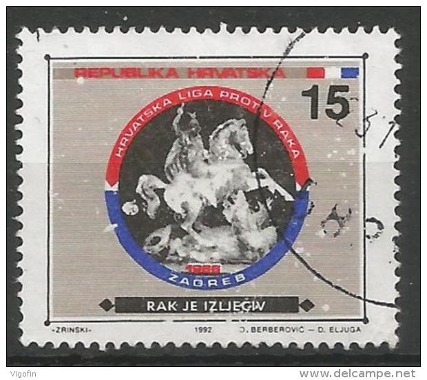 HR 1992-ZZ25, CROATIA HRVATSKA, 1 X 1v, Used - Medizin