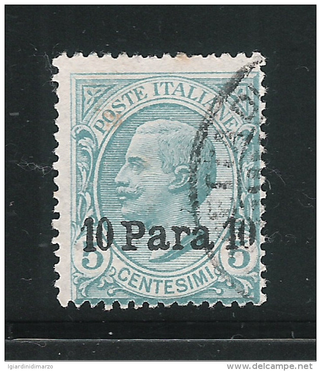 ITALIA-UFFICI POSTALI ALL'ESTERO-LEVANTE-ALBANIA-valore Usato Da 5 C. Con Soprastampa 10 Parà 10 - In Buone Condizioni. - Albanie