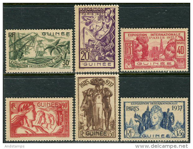 Guinee RF 1937. Michel #121/26 MNH/Luxe. World Exhibition, Paris 1937. (Ts48) - 1937 Exposition Internationale De Paris