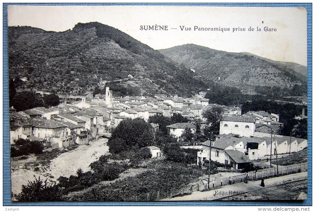 SUMENE - VUE PANORAMIQUE PRISE DE LA GARE - Sumène