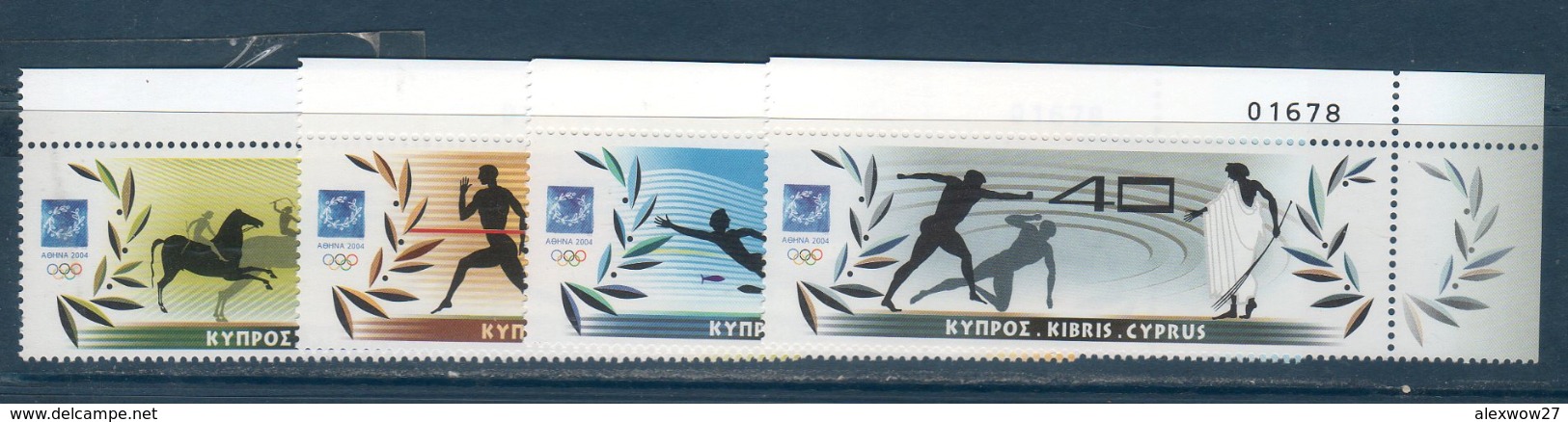 Cipro  2004 -- Atene 2004 ( Unif. 1050/53 ) -- **MNH /VF - Unused Stamps