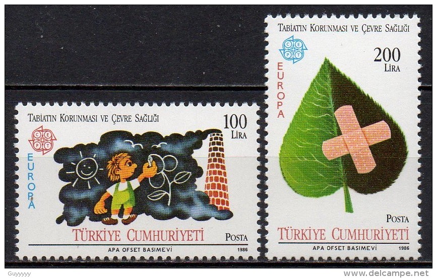 Turquie - 1986 - Yvert N° 2494 & 2495 **  - Europa - Unused Stamps