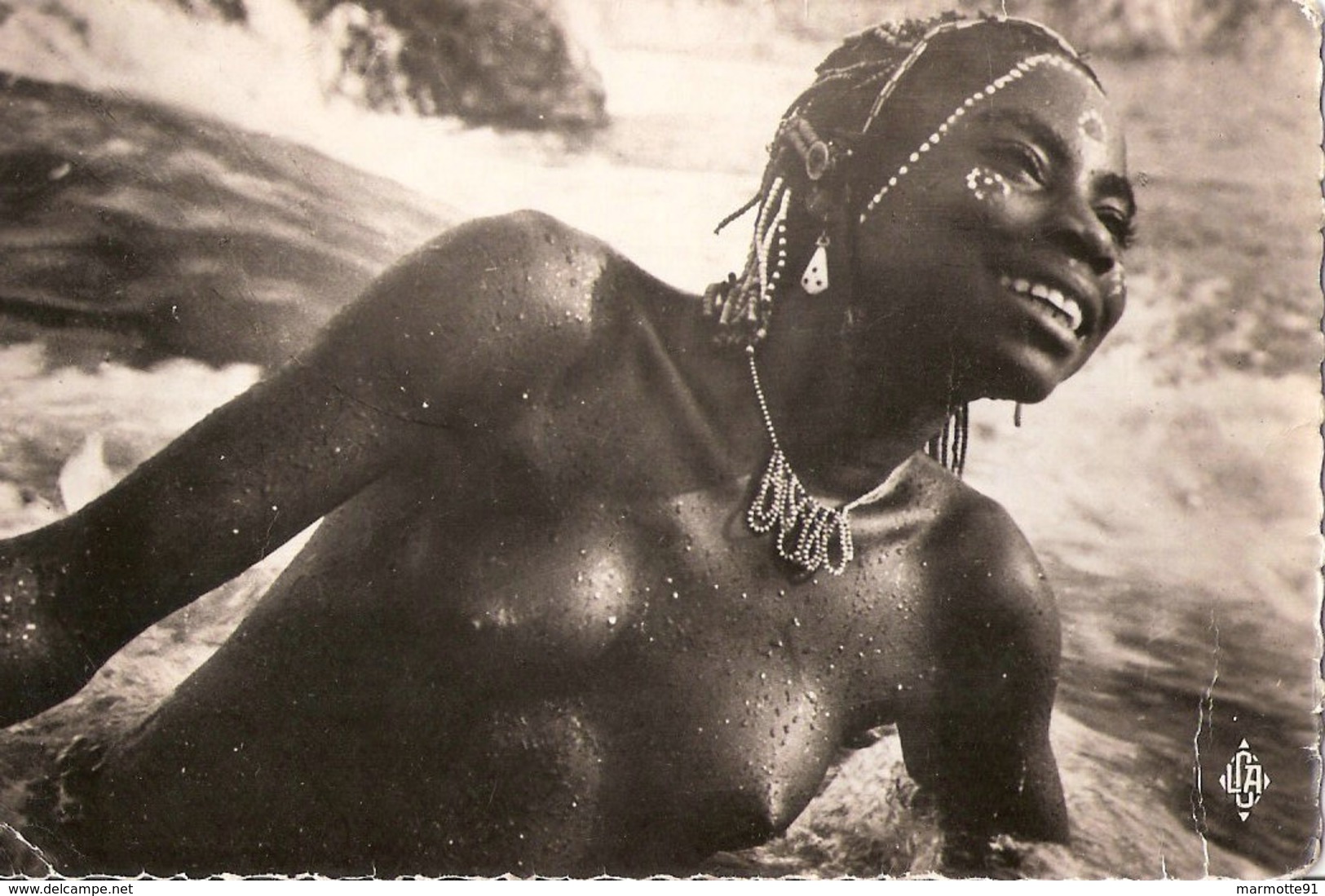 CARTE REGION DE MOBAYE OUBANGUI YAKOYE AU BAIN FEMME AFRICAINE AFRIQUE COIFFURE TRIBALE CONGO CENTRAFRIQUE - Centrafricaine (République)