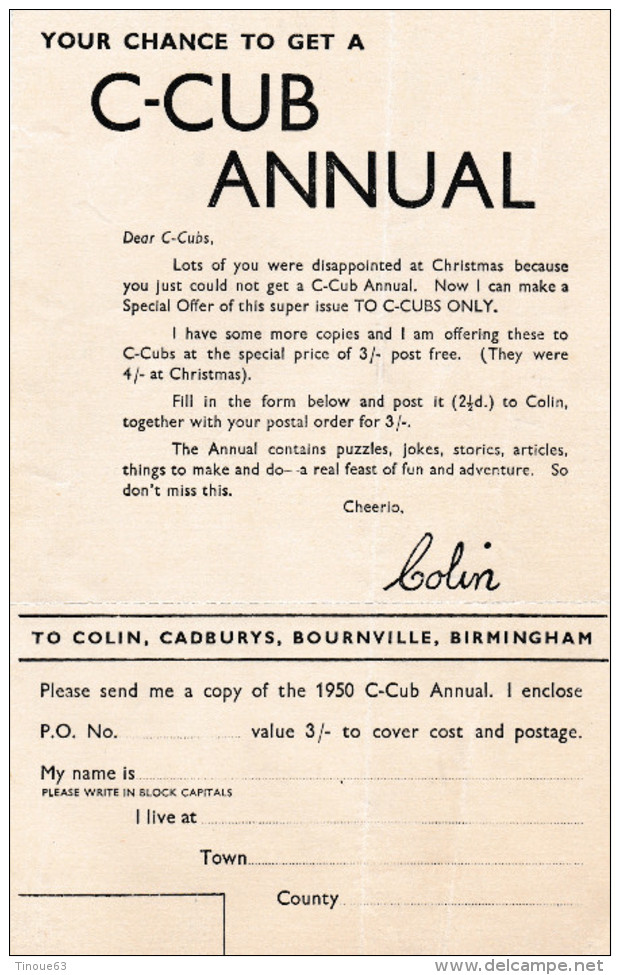 Magazines CADBURY  C-CUBS - 4 Numéros Des Années 50 (n° 13, 14, 15 Et 16) - Autres & Non Classés