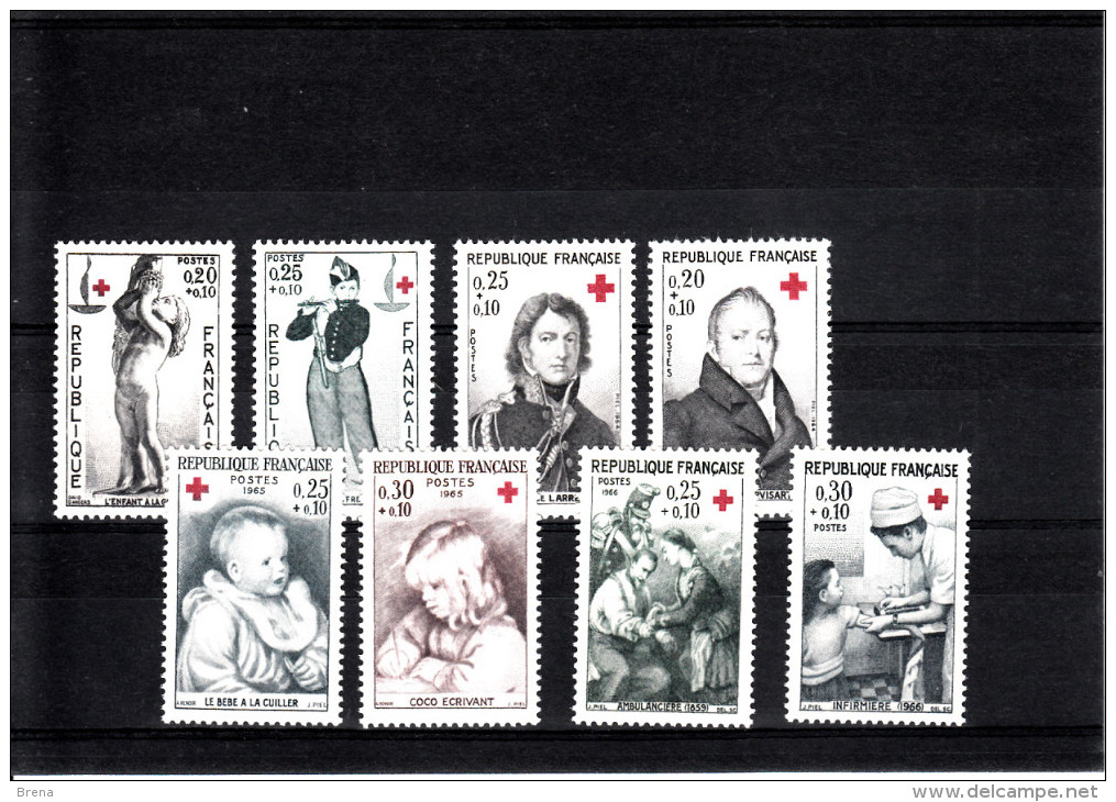 FRANCE LOT DE CROIX ROUGE DE 1959 A 1970 / 24 TIMBRES NEUFS XX - Collections (sans Albums)