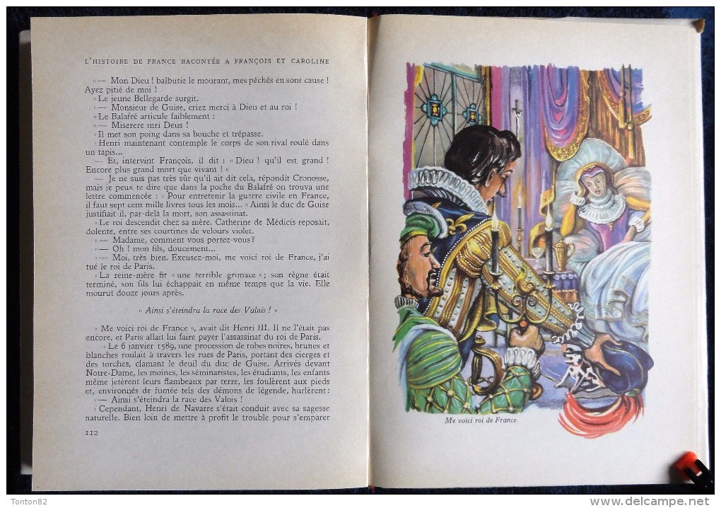 Jean Duché - L´ Histoire De France Racontée à François Et Caroline - Bibliothèque Rouge Et Or - ( 1959 ) . - Bibliothèque Rouge Et Or