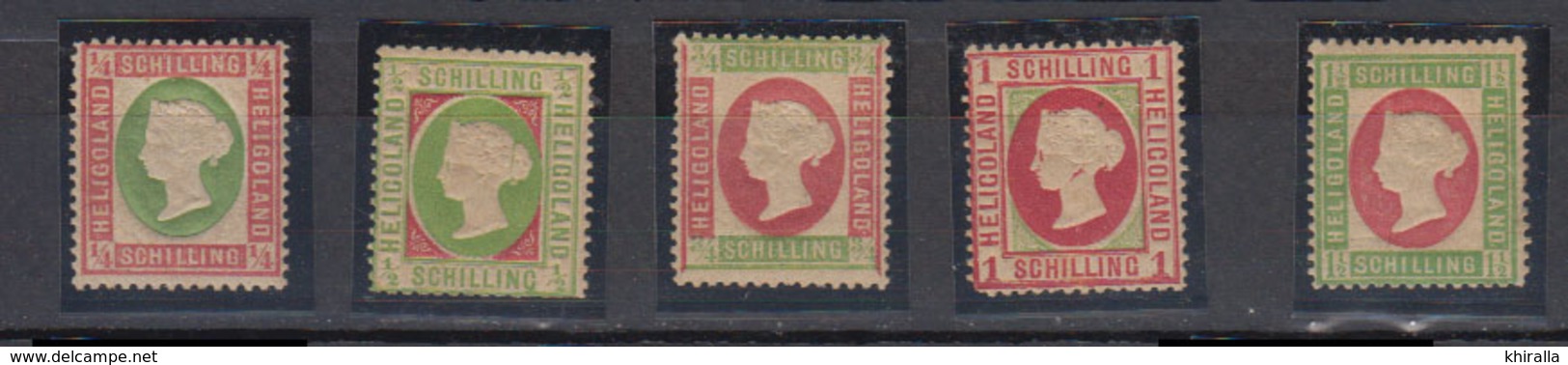 HELIGOLAND      1869     N  5 / 9     COTE    525 , 00  EUROS            ( D 524 ) - Heligoland (1867-1890)