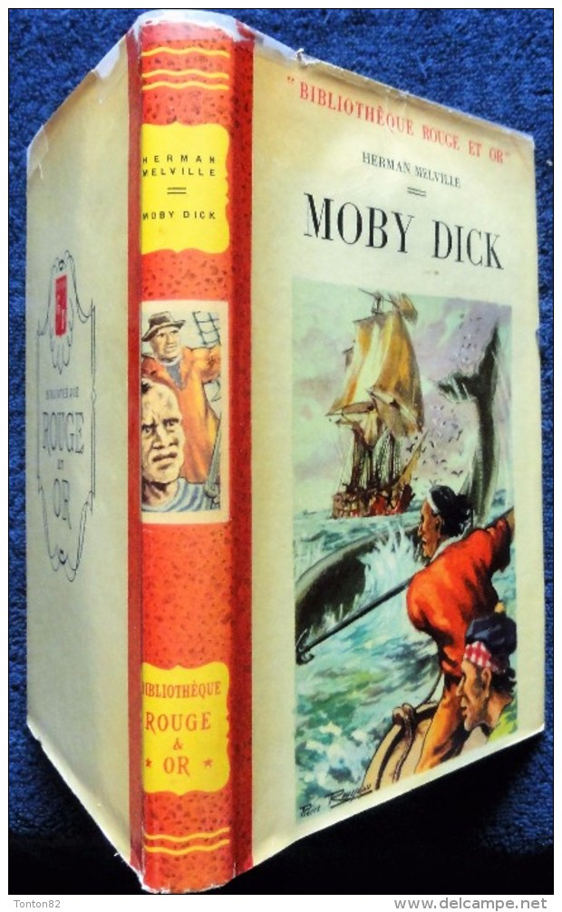 Herman Melville - MOBY DICK  - Bibliothèque Rouge Et Or Souveraine - ( 1954 ) . - Bibliotheque Rouge Et Or