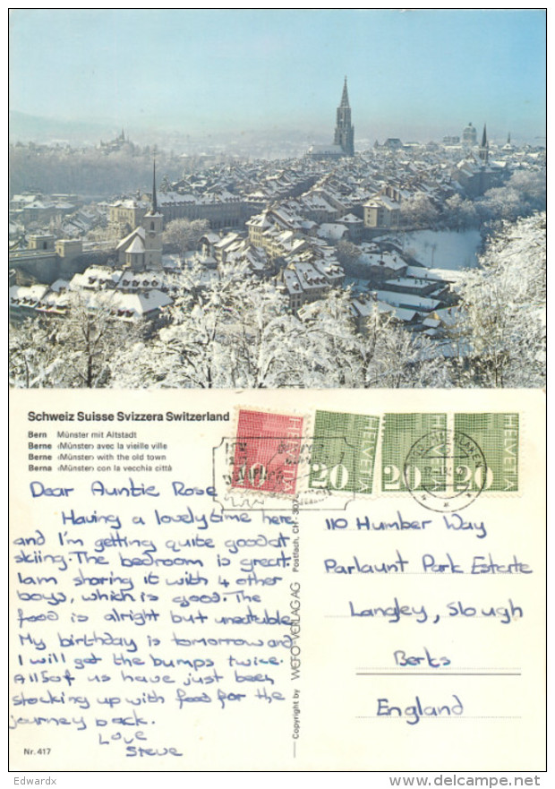 Bern, BE Bern, Switzerland Postcard Posted 1984 Stamp - Bern