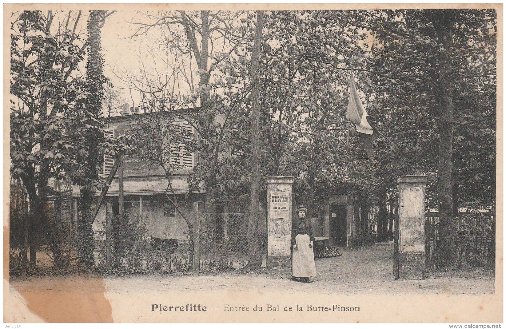 Pierrfitte  - Entrée Du Bal  De La Butte-Pinson - Scan Recto-verso - Pierrefitte Sur Seine