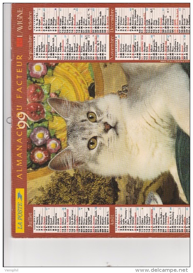 CALENDRIER P.T.T. 1999 - - Formato Grande : 1991-00