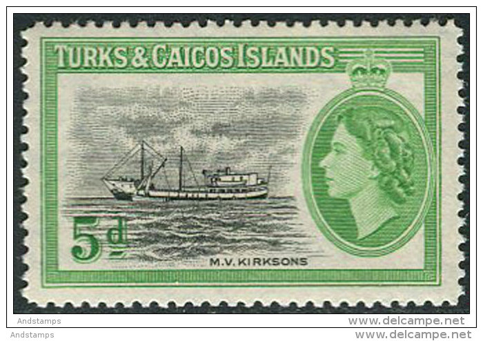 Turks & Caicos Isl. 1955. Michel #161 MNH/Luxe. Ship. QEII (Ts25) - Turks & Caicos (I. Turques Et Caïques)