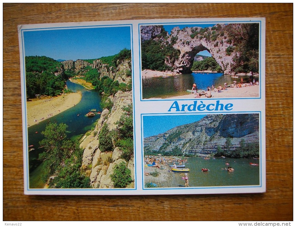 Ardèche , Les Gorges De L'ardèche Avec Le Pont D'arc , Multi-vues "" Carte Animée "" - Saint Martin De Valamas