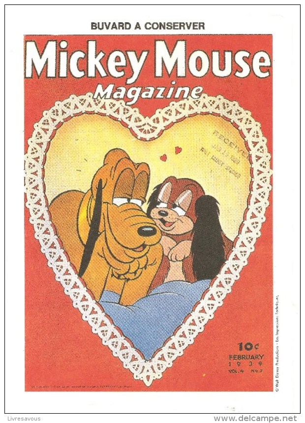 Buvard Mickey Mouse Magazine Walt Dysney Productions - Cinéma & Théatre