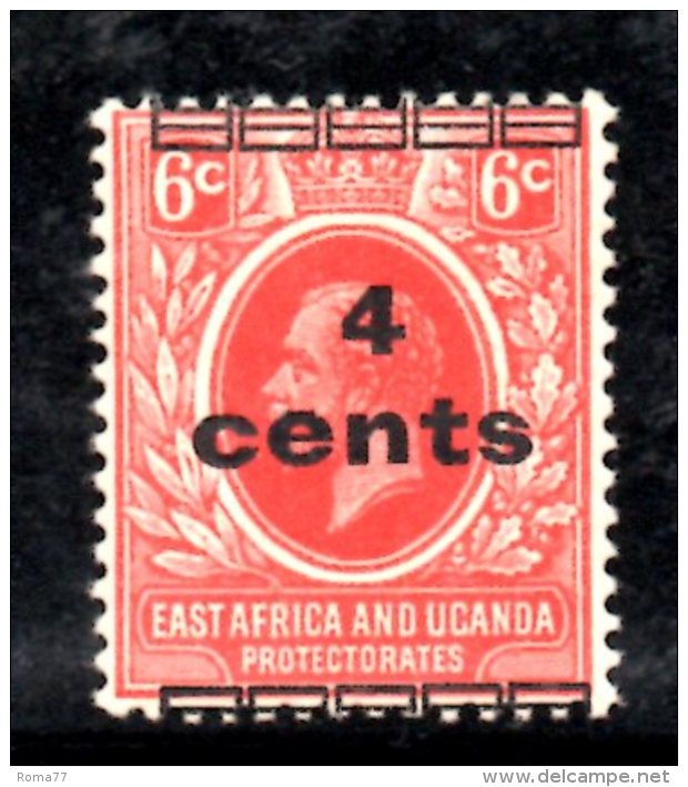 T597 - EAST AFRICA & UGANDA , Gibbons N. 64 Con Spst A Cavallo *** MNH - East Africa & Uganda Protectorates