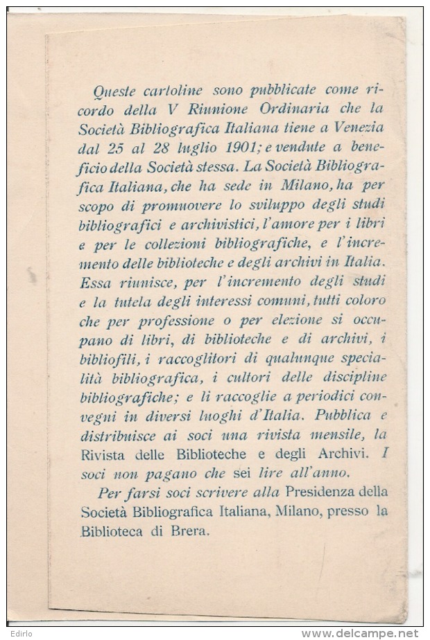 **Italie**  - Carta De Visita Veneziane Unused TTBE - Vicenza