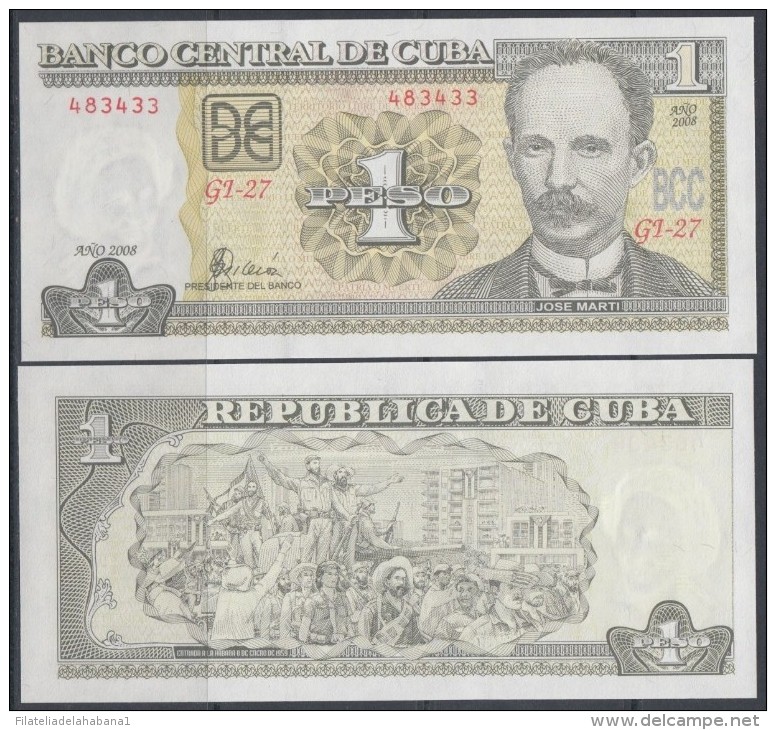 2008-BK-100 CUBA 2008. 1$  JOSE MARTI. UNC. - Cuba