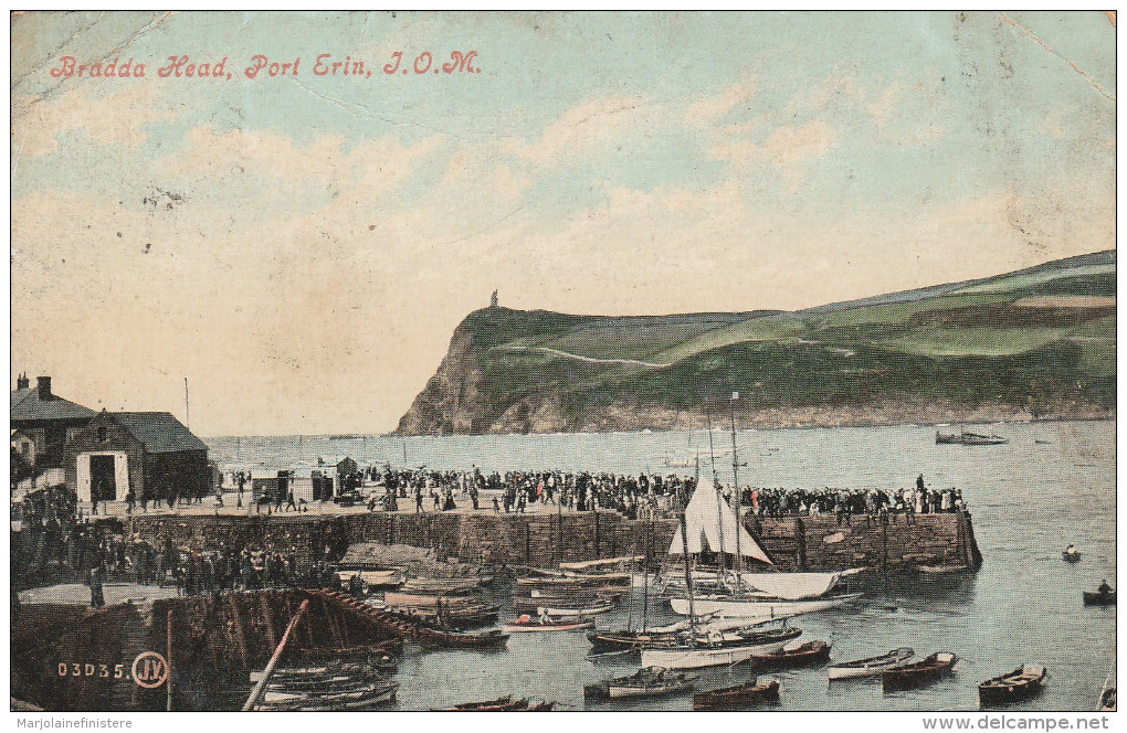 Brade Head, Port Erin, J.O.M. Valentine' Series N° 03035 J.V. Voyagée 1908 - Isle Of Man