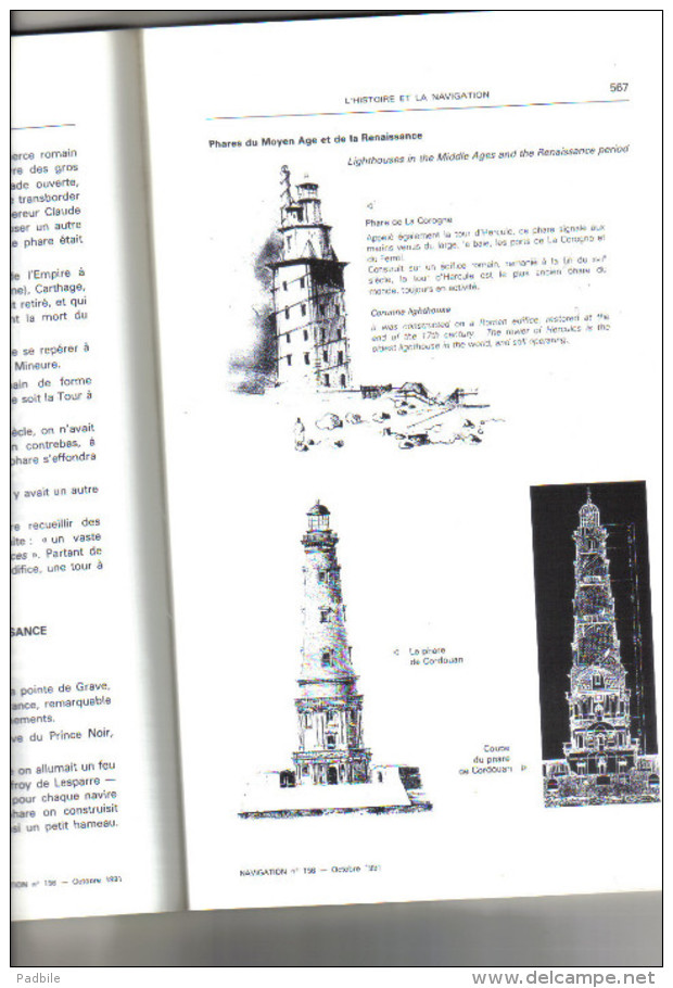 NAVIGATION Revue Technique De Navigation Maritime,Aérienne,Spatiale Et Terrestre Phare Avion, Bateau - Bateau