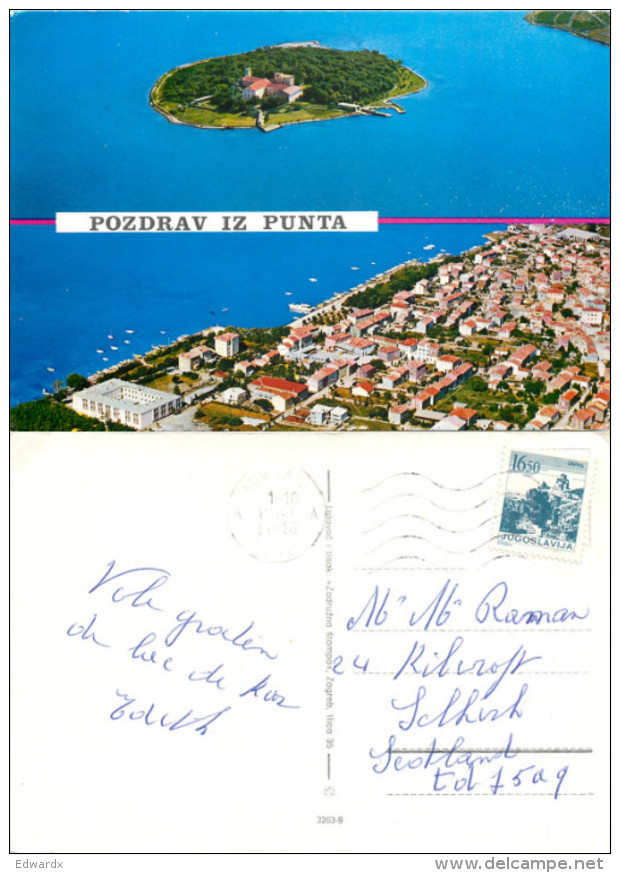 Punta, Croatia Postcard Posted 1983 Stamp - Croatie