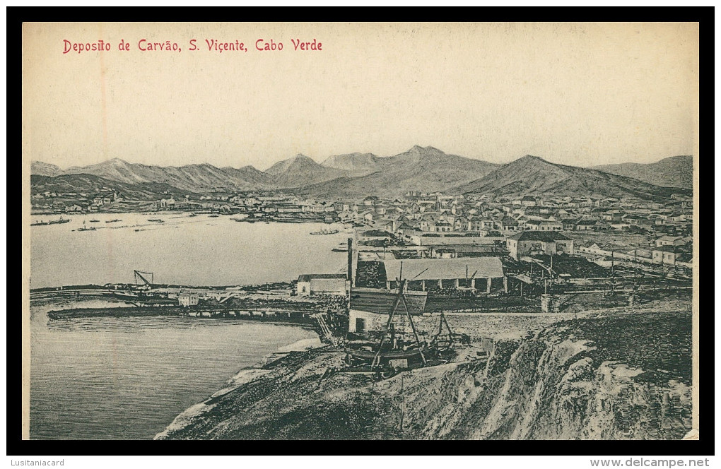 SÃO VICENTE  - Deposito De Carvão ( Ed.Bazar Central Bonucci & Frusoni) Carte Postale - Cap Verde