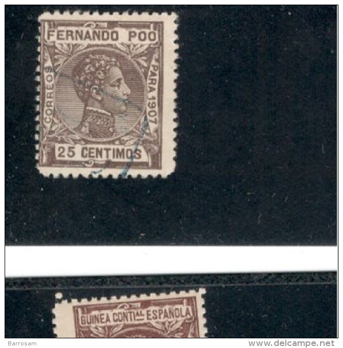 FernandoPo1907: Edifil159used Cat.Value 23Euros - Fernando Po