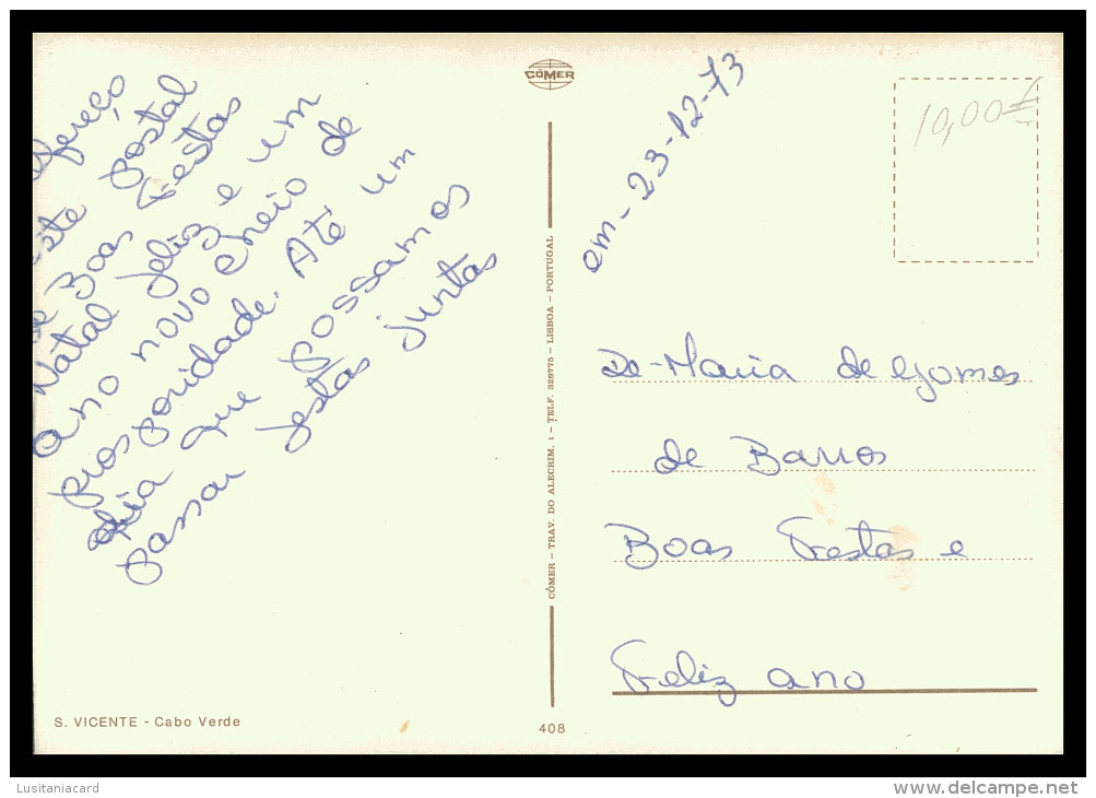 SÃO VICENTE  - ( Ed. Cômer Nº 408) Carte Postale - Cap Verde