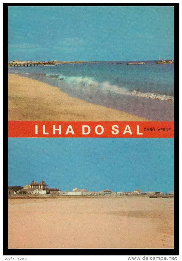 SAL -  Praia E Vista Parcial (Ed. Comêr Nº AA5 ) Carte Postale - Cap Vert