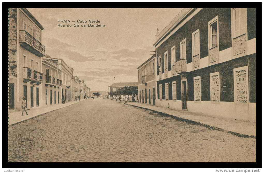 SANTIAGO - PRAIA - Rua Sá Da Bandeira ( Ed. Levy & Irmãos Nº 6)  Carte Postale - Cap Vert