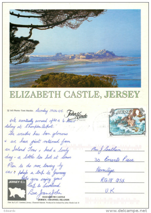 Elizabeth Castle, Jersey Postcard Posted 2005 Stamp - Autres & Non Classés