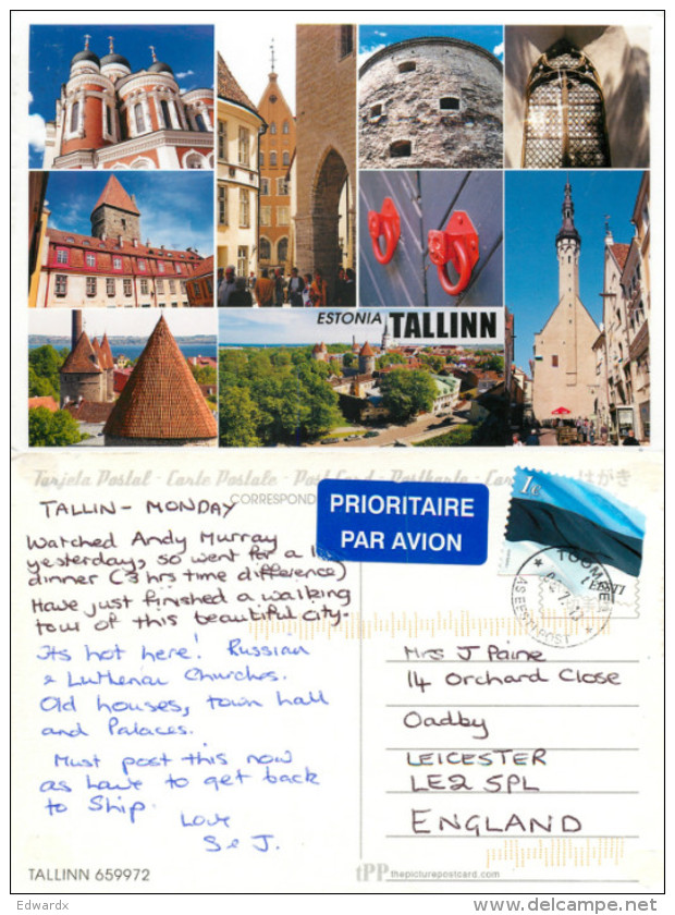 Tallinn, Estonia Postcard Posted 2013 Stamp - Estonia