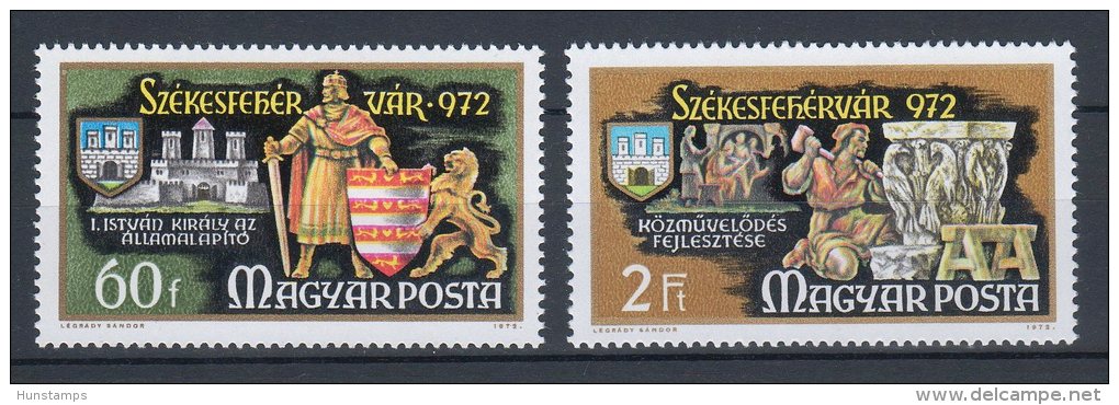 Hungary 1972. Alba Regia 60f + 2 Ff Special Stamps: Designer Name On The Left Side ! MNH Michel: 2783+2786 AI / 5 EUR - Varietà & Curiosità