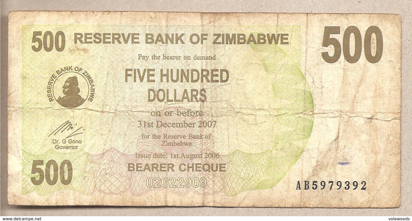 Zimbabwe - Banconota Circolata Da 500 Dollari - 2006 - Zimbabwe