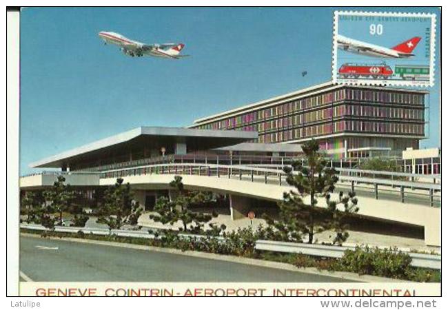 Enveloppe Timbrée  _Suisse (Genève_Cointrin -Aeroport Intercontinental )  _  Neuve 1987 - Genève