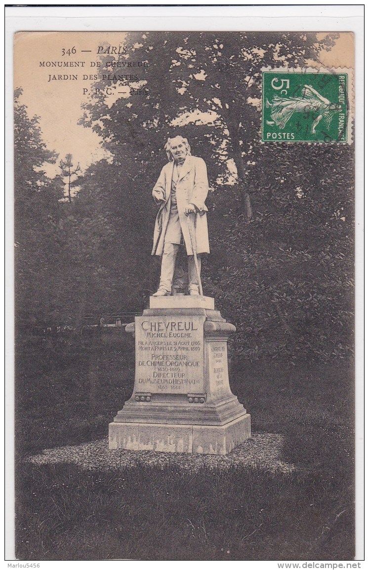 346- PARIS. Monument De Chevreuse. Jardin Des PLantes. - Statues