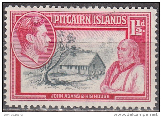 Pitcairn Islands 1940 Michel 3 Neuf ** Cote (2005) 0.60 Euro Roi George VI Maison De John Adams - Pitcairn